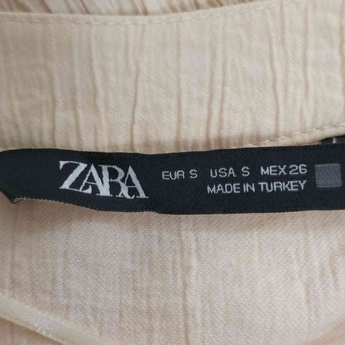 ザラ ZARA リンクルエフェクト ラスティック ワンピース レディース import:S