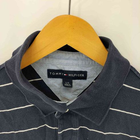 トミーヒルフィガー TOMMY HILFIGER 刺繍ロゴ ポロシャツ メンズ L