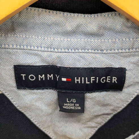 トミーヒルフィガー TOMMY HILFIGER 刺繍ロゴ ポロシャツ メンズ L