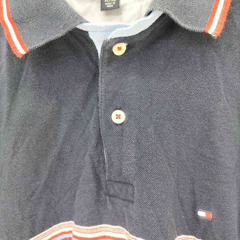 トミーヒルフィガー TOMMY HILFIGER 刺繍ロゴ ポロシャツ メンズ XL