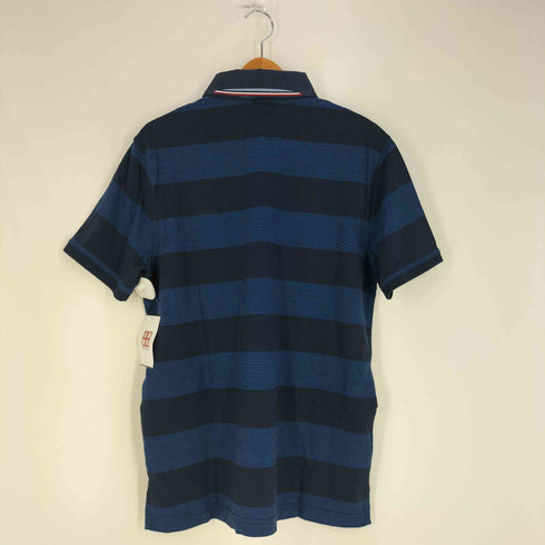 トミーヒルフィガー TOMMY HILFIGER ロゴ刺繍 Slim Fit ボーダーポロシャツ メンズ import:XL