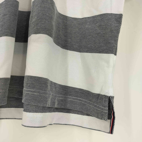 トミーヒルフィガー TOMMY HILFIGER ロゴ刺繍 ボーダー ポロシャツ メンズ import:L