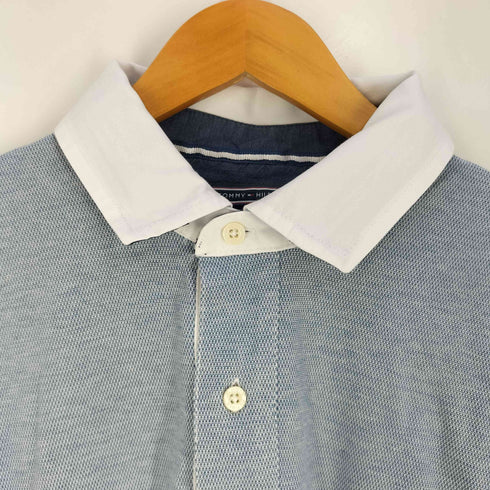 トミーヒルフィガー TOMMY HILFIGER ロゴ刺繍 鹿の子 ポロシャツ メンズ import:L
