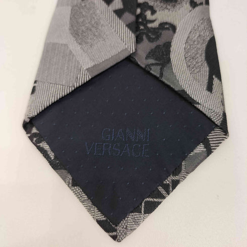 ジャンニヴェルサーチ GIANNI VERSACE 総柄 シルクネクタイ メンズ