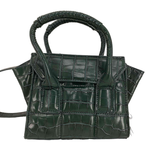 ザラ ZARA 2WAY クロコ 型押し ミニ ショルダーバッグ レディース