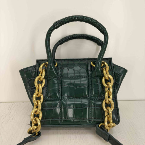 ザラ ZARA 2WAY クロコ 型押し ミニ ショルダーバッグ レディース