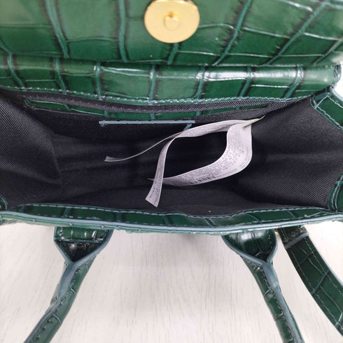 ザラ ZARA 2WAY クロコ 型押し ミニ ショルダーバッグ レディース