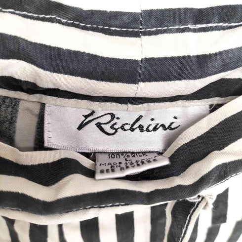 RICHINI ドローストリング ストライプ シルク イージーパンツ レディース JPN:L