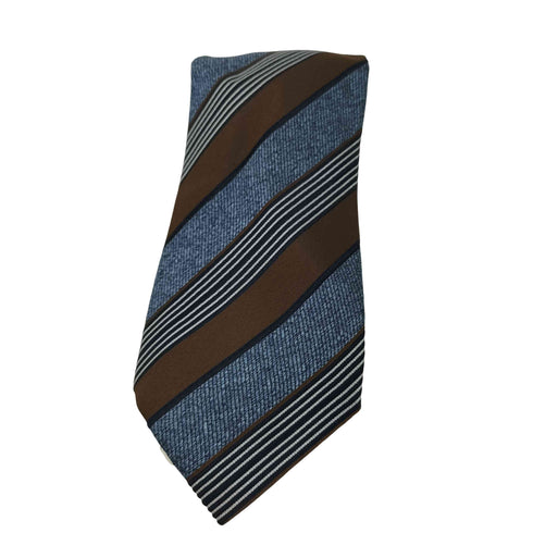 コルネリアーニ Corneliani ストライプ柄 シルクネクタイ メンズ