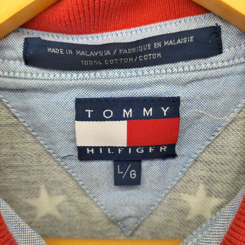 トミーヒルフィガー TOMMY HILFIGER スタープリント ポロシャツ メンズ L