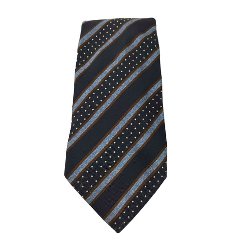 コルネリアーニ Corneliani ストライプ柄 シルクネクタイ メンズ