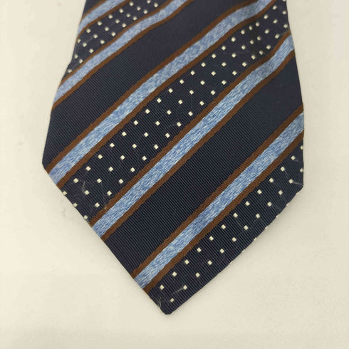 コルネリアーニ Corneliani ストライプ柄 シルクネクタイ メンズ