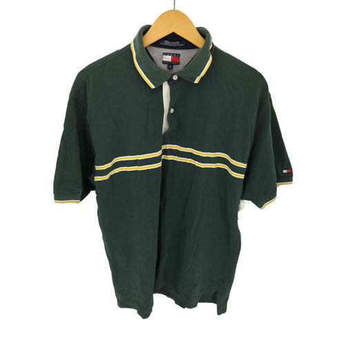 トミーヒルフィガー TOMMY HILFIGER ボーダープリント ポロシャツ メンズ L