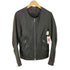 ブラックバイヴァンキッシュ Black by VANQUISH ラムレザー シングルライダース ノーカラージャケット メンズ import:S