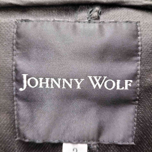 ジョニーウルフ JOHNNY WOLF レザールックライダースビッグフードパーカー Y2K メンズ JPN:2