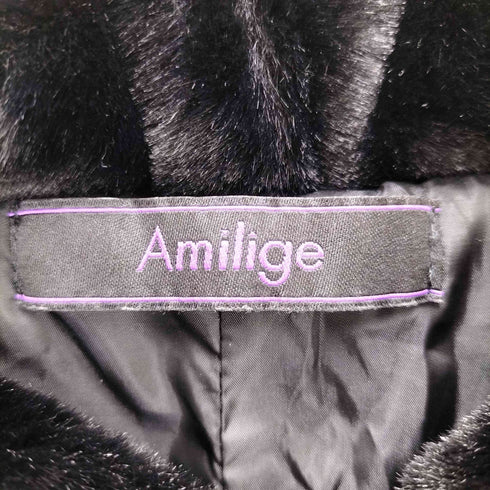 Amilige ボアフリース フルジップパーカー メンズ