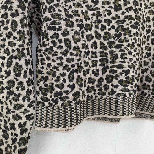 ザラ ZARA レオパード クルーネックニット レディース import:M