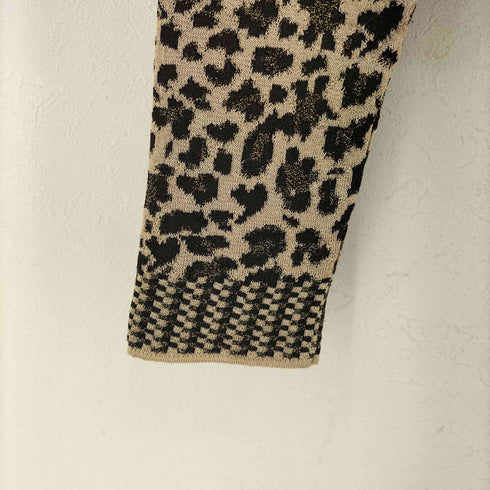 ザラ ZARA レオパード クルーネックニット レディース import:M