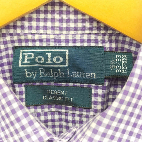 ポロバイラルフローレン Polo by RALPH LAUREN REGENT ギンガムチェックシャツ メンズ 15 1/2 32-33