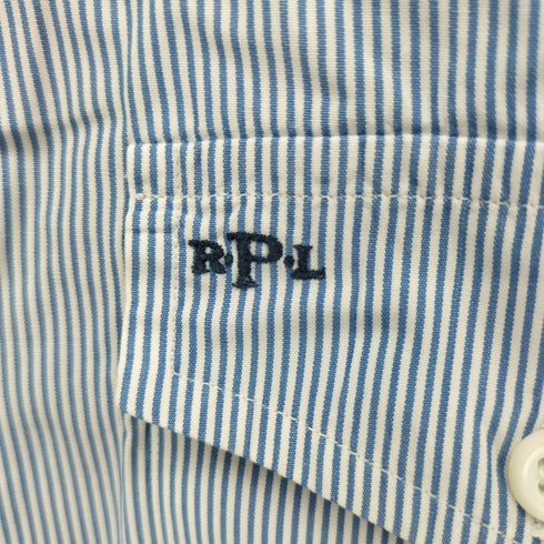 ポロバイラルフローレン Polo by RALPH LAUREN ストライプ マチ付 レギュラーカラーシャツ クレリック メンズ import:M
