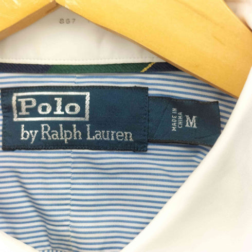 ポロバイラルフローレン Polo by RALPH LAUREN ストライプ マチ付 レギュラーカラーシャツ クレリック メンズ import:M