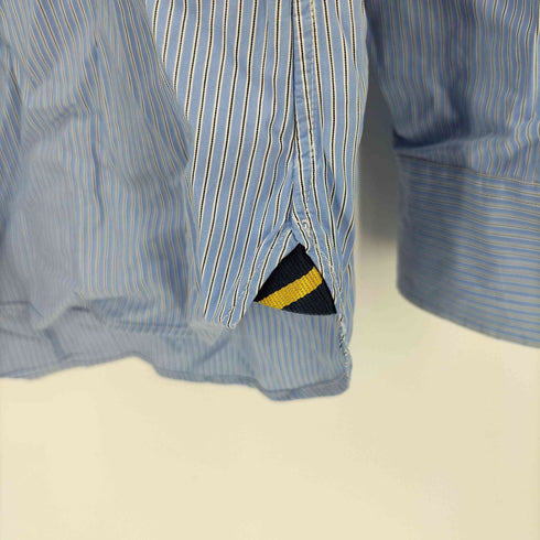 ラグビーラルフローレン Rugby Ralph Lauren 丸襟 マチ付 ストライプシャツ クレリック メンズ 15 1/2