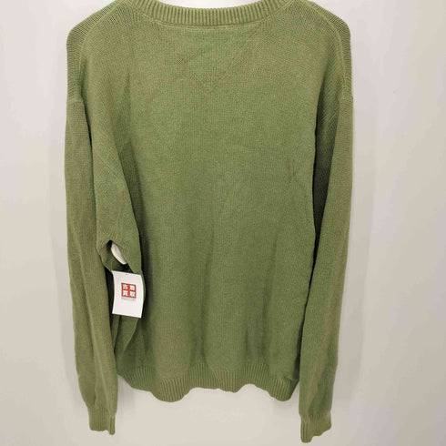 トミーヒルフィガー TOMMY HILFIGER ワンポイントロゴ刺繍 プルオーバー コットン L/S ニット メンズ import:XL