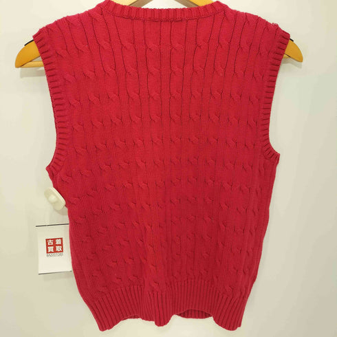 ポロラルフローレン POLO RALPH LAUREN ポニー刺繍 ケーブル編みニットベスト レディース import:M