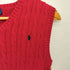ポロラルフローレン POLO RALPH LAUREN ポニー刺繍 ケーブル編みニットベスト レディース import:M