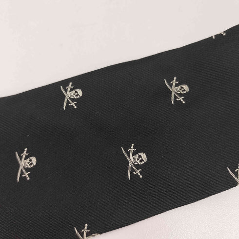 ポロバイラルフローレン Polo by RALPH LAUREN イタリア製 総柄 ドクロ スカル シルクネクタイ メンズ