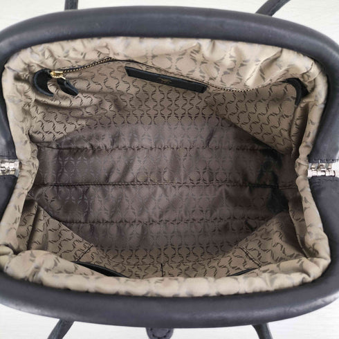 sot ELEGANZA レザー がま口 ボストンバッグ 甲州織物 レディース