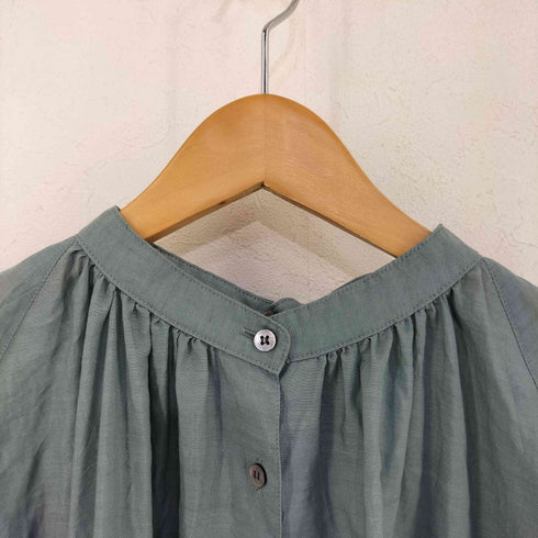ユニ yuni キャッチワッシャー 2way シャーリングスリーブ シャツワンピース レディース FREE