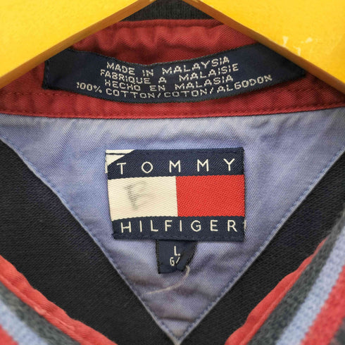 トミーヒルフィガー TOMMY HILFIGER エンブレム刺繍ロゴ ポロシャツ メンズ L