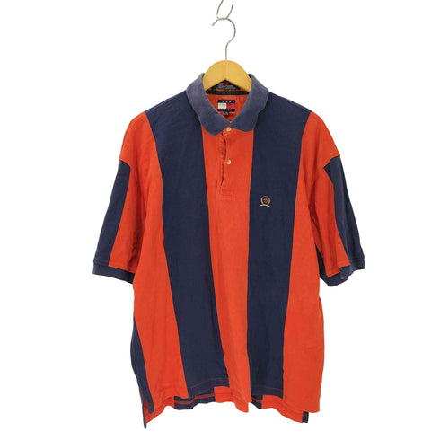 トミーヒルフィガー TOMMY HILFIGER エンブレム刺繍ロゴ ポロシャツ メンズ XL