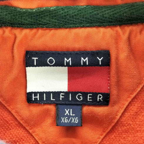 トミーヒルフィガー TOMMY HILFIGER エンブレム刺繍ロゴ ポロシャツ メンズ XL