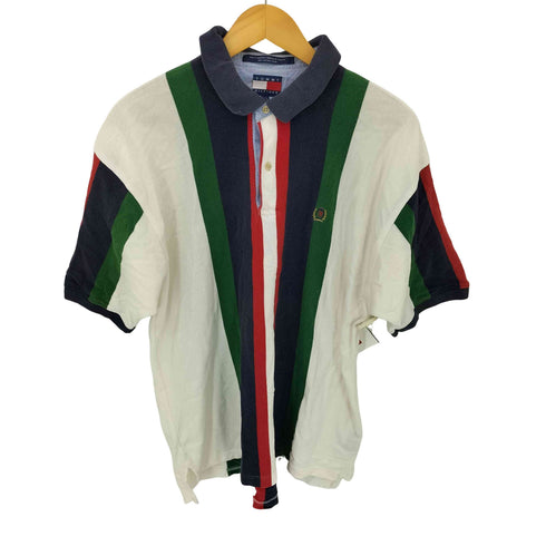 トミーヒルフィガー TOMMY HILFIGER エンブレム刺繍ロゴ ポロシャツ メンズ L