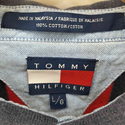 トミーヒルフィガー TOMMY HILFIGER エンブレム刺繍ロゴ ポロシャツ メンズ L