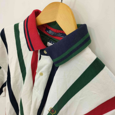 トミーヒルフィガー TOMMY HILFIGER エンブレム刺繍ロゴ ポロシャツ メンズ L