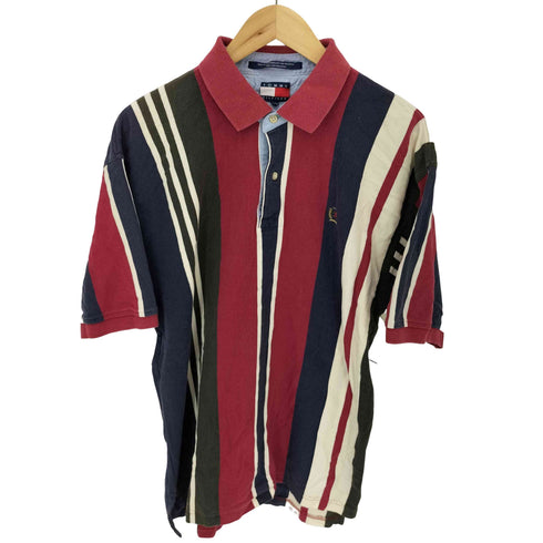 トミーヒルフィガー TOMMY HILFIGER エンブレム刺繍ロゴ ポロシャツ メンズ L