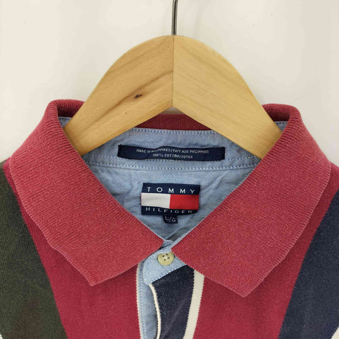 トミーヒルフィガー TOMMY HILFIGER エンブレム刺繍ロゴ ポロシャツ メンズ L