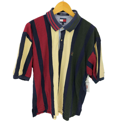 トミーヒルフィガー TOMMY HILFIGER エンブレム刺繍ロゴ ポロシャツ メンズ XL