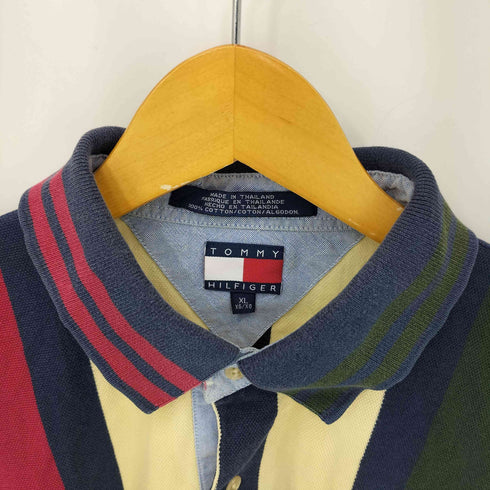 トミーヒルフィガー TOMMY HILFIGER エンブレム刺繍ロゴ ポロシャツ メンズ XL