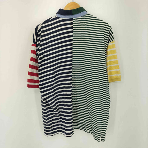 トミーヒルフィガー TOMMY HILFIGER クレイジーパターン ボーダー ポロシャツ メンズ XL