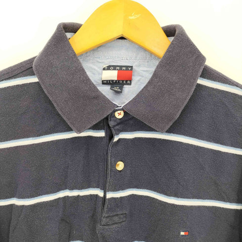 トミーヒルフィガー TOMMY HILFIGER 刺繍ロゴ ポロシャツ メンズ L