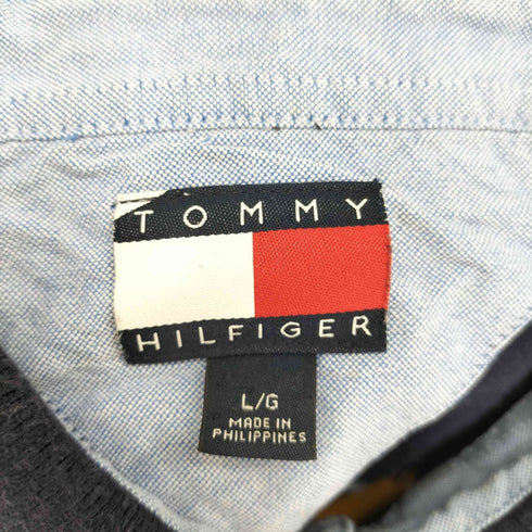 トミーヒルフィガー TOMMY HILFIGER 刺繍ロゴ ポロシャツ メンズ L