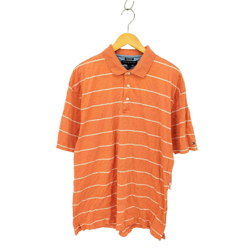 トミーヒルフィガーゴルフ TOMMY HILFIGER GOLF PIMA COTTON 刺繍ロゴ ポロシャツ メンズ L