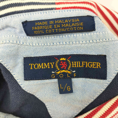 トミーヒルフィガーゴルフ TOMMY HILFIGER GOLF エンブレム刺繍ロゴ ポロシャツ メンズ L