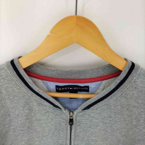 トミーヒルフィガー TOMMY HILFIGER ワッペンロゴ ハーフジップトレーナー メンズ XL