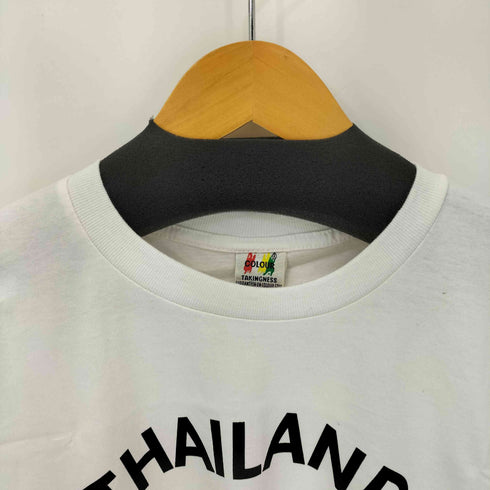 COLOUR THAILAND 国旗プリント クルーネック半袖Tシャツ メンズ