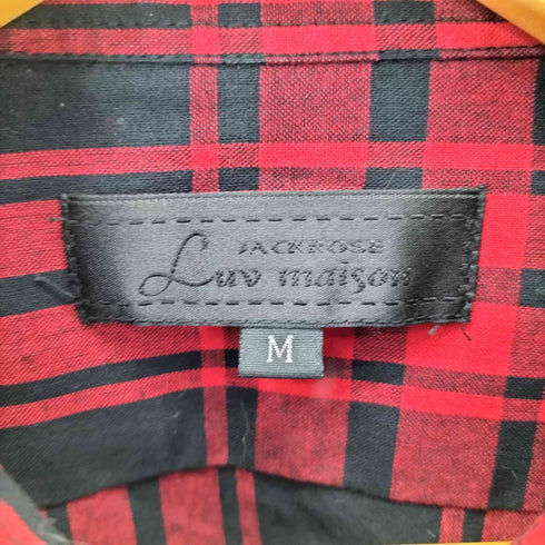 ジャックローズラブメゾン JACK ROSE Luv maison バックプリント スター刺繍 チェックシャツ メンズ M